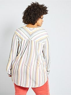 Chemisier imprimé rayé - Kiabi