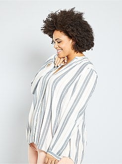 Chemisier imprimé rayé - Kiabi