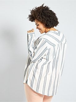 Chemisier imprimé rayé - Kiabi