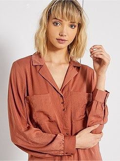 Chemisier long satiné - Kiabi