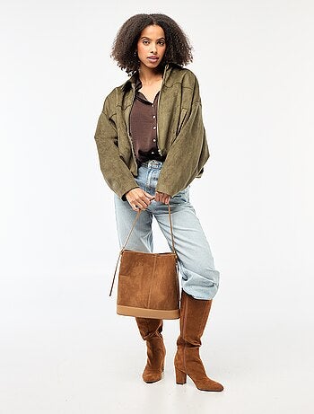 Chemisier manches longues en satin uni