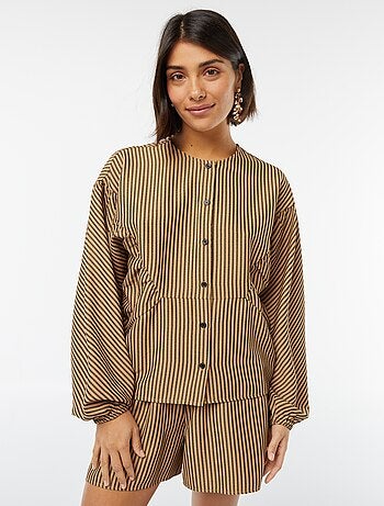 Chemisier oversize avec rayures