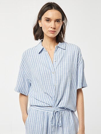 Chemisier oversize en lin