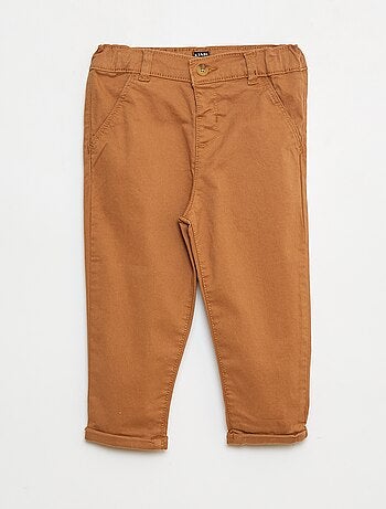 Chino droit en coton stretch