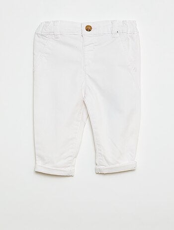 Chino droit en coton stretch