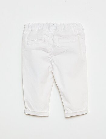 Chino droit en coton stretch