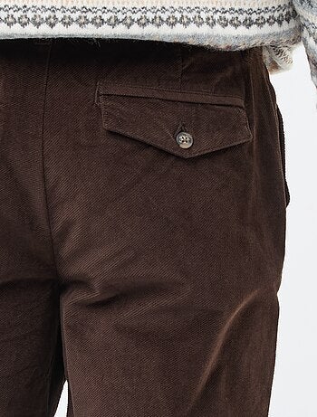 Chino en velours taille standard