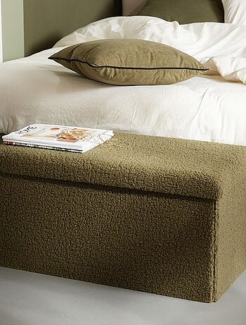 Coffre banc en maille bouclette