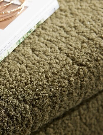 Coffre banc en maille bouclette