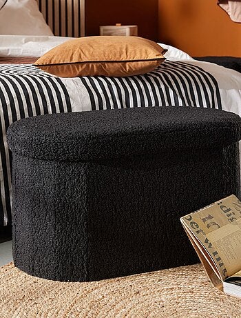 Coffre banc en maille bouclette