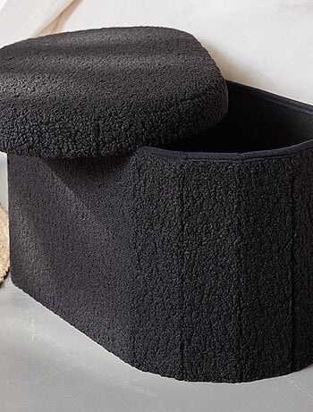 Coffre banc en maille bouclette