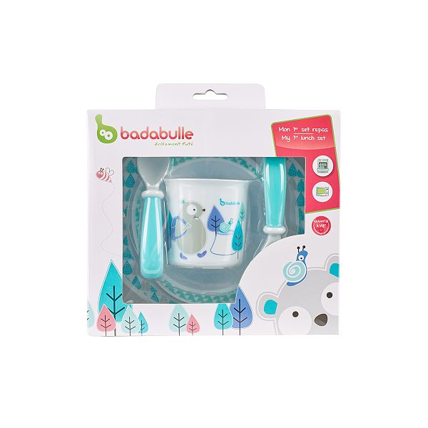 Coffret Repas Badabulle Bebe Fille Blanc Bleu Kiabi 17 00