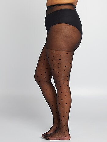 Collants à motifs cœurs
