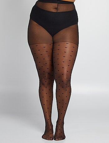 Collants à motifs cœurs
