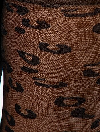 Collants légers fantaisie motif léopard