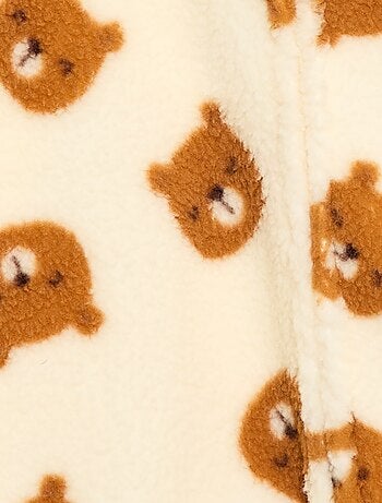 Combi pyjama chaud effet moutonné