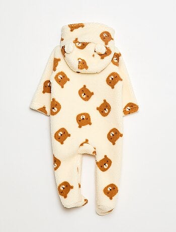 Combi pyjama chaud effet moutonné