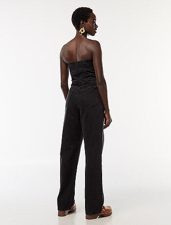 Combinaison bustier en jean