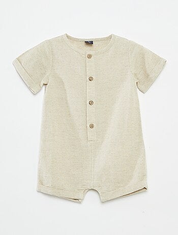 Combinaison courte avec ouverture boutonnée