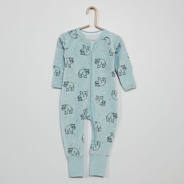 Dim Pyjama Zippy Velours Bébé Fille/Garçon