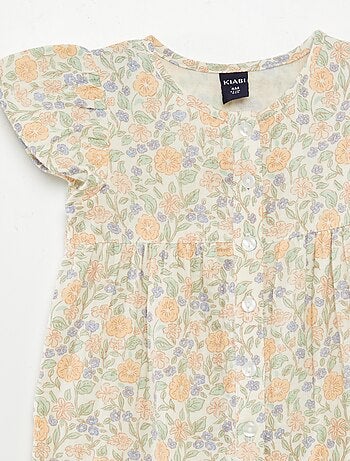 Combinaison longue en gaze de coton