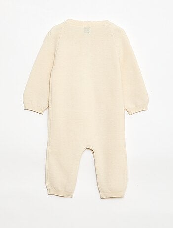 Combinaison longue en tricot point mousse