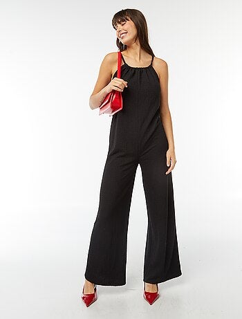 Combinaison pantalon en maille gaufrée