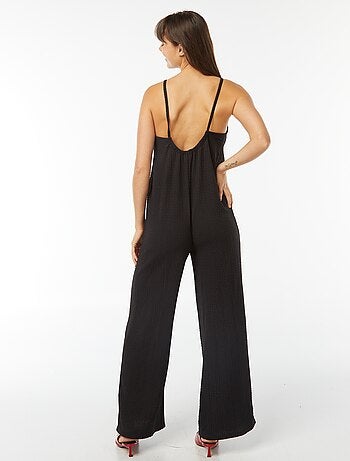 Combinaison pantalon en maille gaufrée