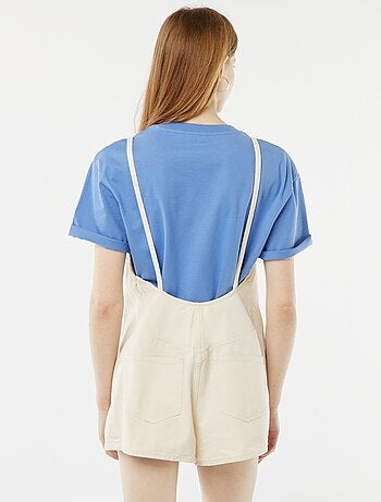 Combinaison short avec dos nu
