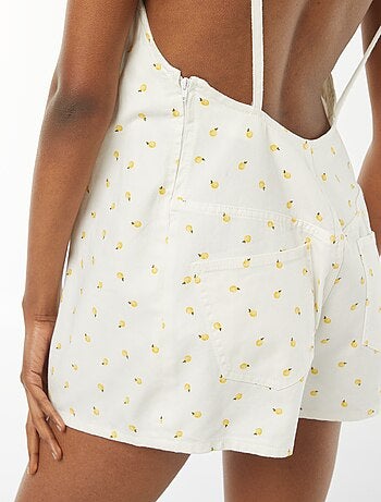 Combinaison short avec dos nu