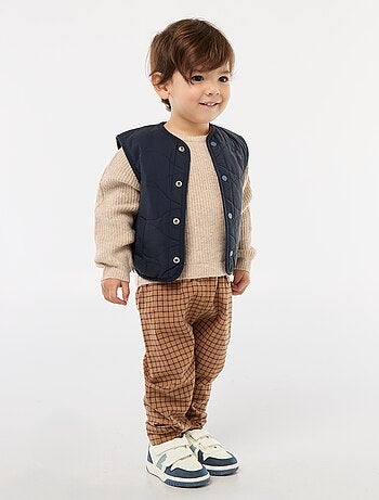 Combinaison tricot et flanelle