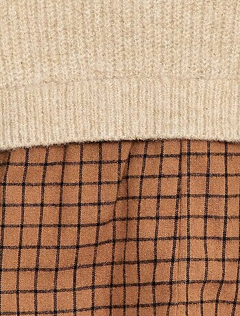 Combinaison tricot et flanelle