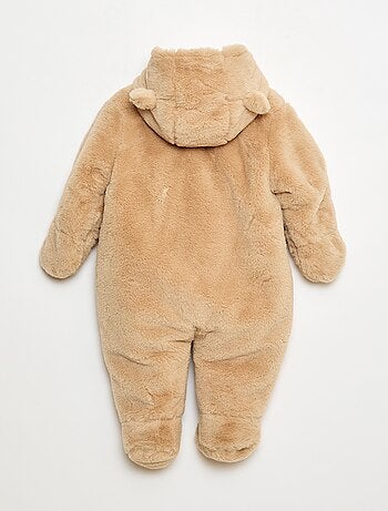 Combipilote à capuche effet pelucheux