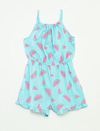 Combishort à bretelles avec imprimé