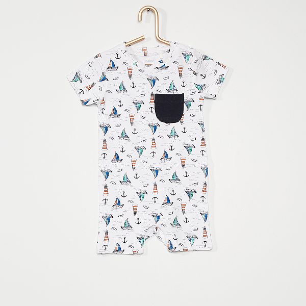 Combishort Bebe Garcon Blanc Kiabi 6 00