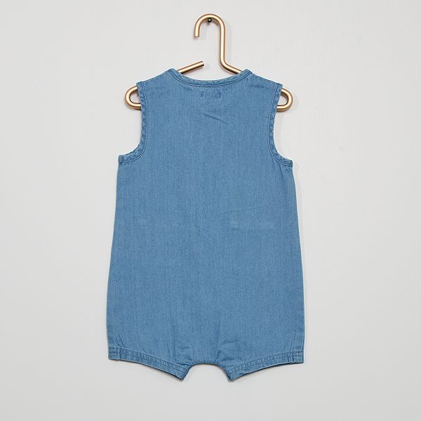 Combishort En Denim Bebe Garcon Bleu Kiabi 8 00