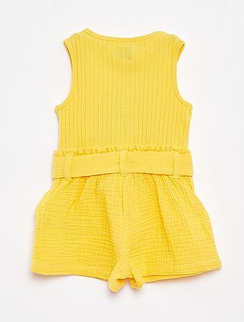 Combishort sans manches avec ceinture à nouer