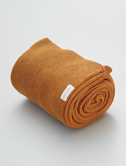 Couverture en tricot                                                                             marron 
