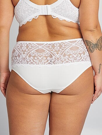 Culotte en dentelle et en microfibre