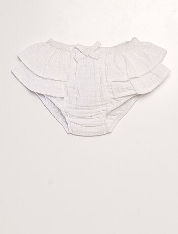 Culotte en gaze de coton avec plumetis