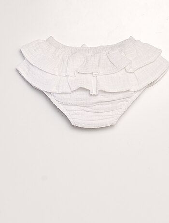 Culotte en gaze de coton avec plumetis