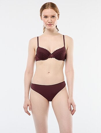 Culotte en microfibre et en dentelle