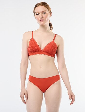 Culotte en microfibre et en dentelle