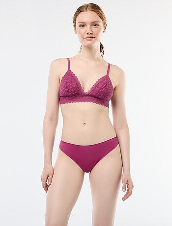 Culotte en microfibre et en dentelle