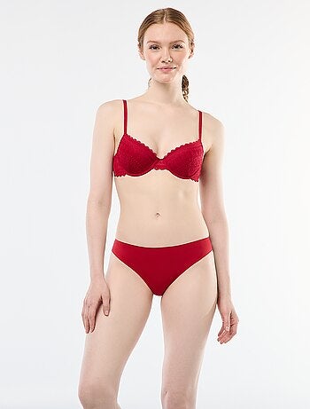 Culotte en microfibre et en dentelle