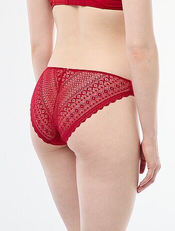 Culotte en microfibre et en dentelle