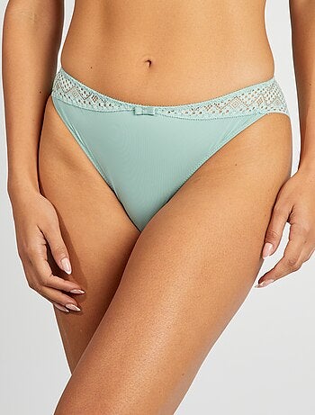 Culotte microfibre et dentelle