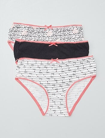 Culottes imprimées en coton - lot de 3
