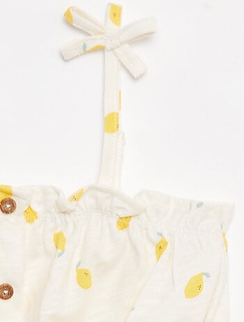 Débardeur à fines bretelles avec volants