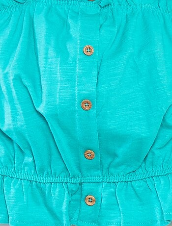 Débardeur à fines bretelles avec volants